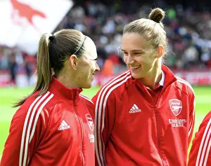 Arsenal Women's Star Players Vivianne Miedema and Katie McCabe Ahead of Showdown Against Tottenham Hotspur at Emirates Stadium