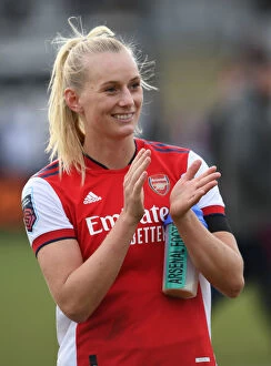 Images Dated 5th February 2022: Arsenal Women's Stina Blackstenius Celebrates Euphoric Victory Over Manchester United Women