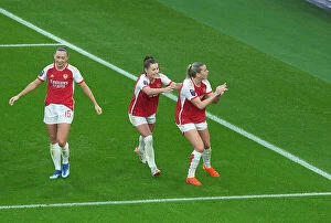 Arsenal Women v Chelsea Women 2023-24 Collection: Arsenal Women's Super League: Alessia Russo Scores Dramatic Hat-trick in Thrilling Arsenal FC vs