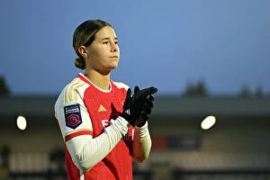 Images Dated 26th November 2023: Arsenal Women's Super League Triumph: Kyra Cooney-Cross Celebrates Victory Over West Ham United