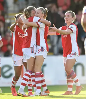 Arsenal Women V Everton Women 2021-22 Prints: Arsenal Women's Super League Triumph: Frida Maanum Scores Third Goal Against Everton
