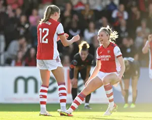 Arsenal Women V Everton Women 2021-22 Prints: Arsenal Women's Super League Triumph: Frida Maanum's Hat-trick Secures Victory Over Everton