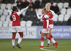 Arsenal Women V Sunderland 2017-18 Prints: Arsenal Women's Super League Triumph: Jordan Nobbs and Danielle Carter Celebrate Goals Against Sunderland