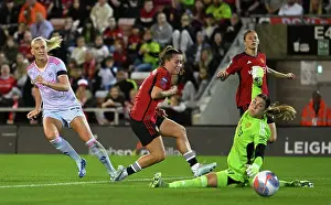 Manchester United Women V Arsenal Women 2023-24 Prints: Arsenal Women's Super League Triumph: Stina Blackstenius Nets Opening Goal Against Manchester United