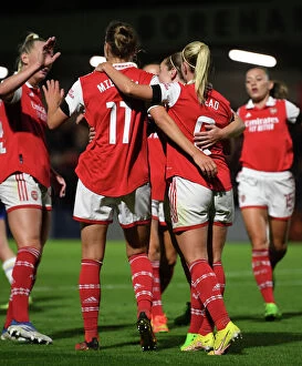 Images Dated 16th September 2022: Arsenal Women's Super League: Unstoppable Hat-Trick Duo - Beth Mead and Vivianne Miedema's Euphoric