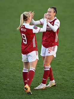 Arsenal Women V Everton Women 2020-21 Prints: Arsenal Women's Super League Victory: Beth Mead Scores Historic Fourth Goal vs