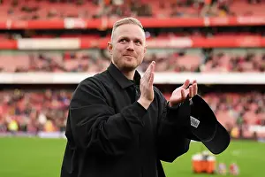 Arsenal Women's Super League Victory: Jonas Eidevall Celebrates with Fans at Emirates Stadium (2023-24)