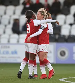 Arsenal Women V Sunderland 2017-18 Prints: Arsenal Women's Super League Victory: Nobbs and Carter Celebrate Goals Against Sunderland