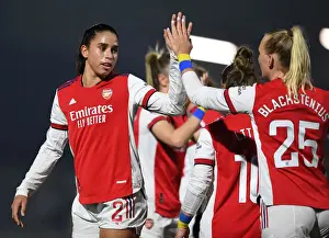 Arsenal Women V Reading Women 2021-22 Prints: Arsenal Women's Super League Victory: Stina Blackstenius Scores Fourth Goal Against Reading