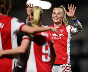 Arsenal Women V Reading Women 2021-22 Prints: Arsenal Women's Super League Victory: Stina Blackstenius Scores Historic Fourth Goal vs