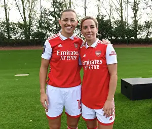 Arsenal Women Squad 2022-23 Prints: Arsenal Women's Team 2022-23 Squad: Katie McCabe and Jordan Nobbs