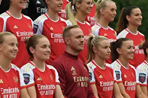 Women's Team Photo 2023-24 Prints: Arsenal Women's Team 2023-24: Jonas Eidevall and Leah Williamson Lead the Squad