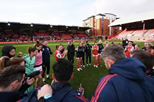 Tottenham Hotspur Women V Arsenal Women 2022-23 Prints: Arsenal Women's Team Celebrate Victory Over Tottenham Hotspur in FA WSL Match