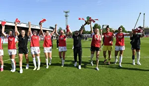 Arsenal Women's Team Celebrates Conti Cup Victory: A Triumph with Catley, Walti, Goldie, Taylor, Maanum, Little, Williamson, Marckese, and Souza