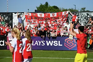 Arsenal Women V Aston Villa Women 2022-23 Prints: Arsenal Women's Team Celebrates FA WSL Victory: Fans Lap of Appreciation