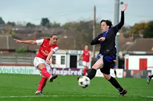 Arsenal Ladies V Rayo Vallecano 2011-12 Prints: Arsenal Women's Team Defeats Rayo Vallecano 5-1 in UEFA Champions League: Jordan Nobbs Scores Brace