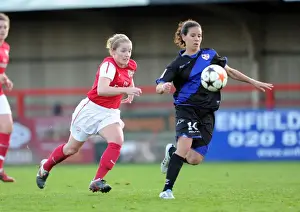 Arsenal Ladies V Rayo Vallecano 2011-12 Prints: Arsenal Women's Team Dominates Rayo Vallecano in UEFA Champions League: Kim Little Shines in 5-1 Victory