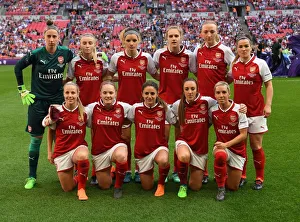 Arsenal Women's Team before the FA Cup Final against Chelsea Ladies (2018)