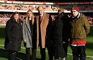 Arsenal Women v Chelsea Women 2022-23 Collection: Arsenal Women's Team Honors Jordan Nobbs and Vic Akers with Awards Against Chelsea in FA Women's