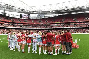 Arsenal Women V Liverpool Women 2023-24 Prints: Arsenal Women's Team: Huddle After Defeat Against Liverpool in Barclays Super League (2023-24)