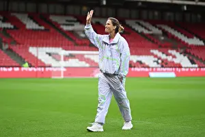 Bristol City Women V Arsenal Women 2023-24 Prints: Arsenal Women's Team Inspection at Ashton Gate Stadium Before Bristol City Clash
