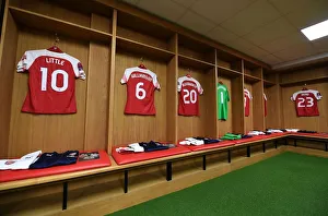 Arsenal V Manchester City - Continental Cup Final 2019 Prints: Arsenal Women's Team: Preparing for the FA WSL Continental Cup Final - Changing Room Moment
