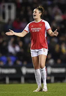 Arsenal Women's Team Strategizes at Reading's Stadium: FA Women's Continental Tyres League Cup 2023-24