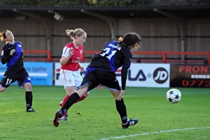 Arsenal Ladies V Rayo Vallecano 2011-12 Prints: Arsenal Women's Team Thrashes Rayo Vallecano 5-1 in UEFA Champions League: Kim Little Scores Second Goal