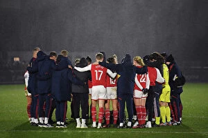 Images Dated 14th March 2023: Arsenal Women's Team Unites After Hard-Fought Victory Against Reading in FA WSL