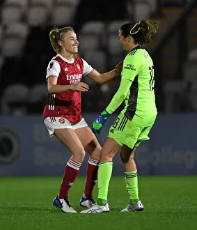 Arsenal Women V Tottenham Hotspur Women - Conti Cup 2020-21 Prints: Arsenal Women's Thrilling Penalty Shootout Victory Over Tottenham Hotspur in Empty FA Womens Continental League Cup