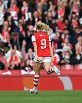 Arsenal Women V Tottenham Hotspur 2021-22 Prints: Arsenal Women's Triumph: Beth Mead Nets First Goal Against Tottenham in FA WSL Clash