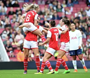 Arsenal Women V Tottenham Hotspur Women 2022-23 Prints: Arsenal Women's Triumph: Rafaelle Souza's Hat-Trick Secures 3-0 Victory Over Tottenham Hotspur