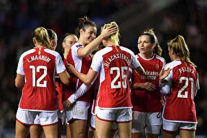 Reading Women v Arsenal Women - Conti Cup 2023-24 Collection: Arsenal Women's Triumph: Stina Blackstenius Nets Hat-Trick in Conti Cup Victory over Reading