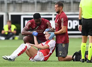 Arsenal Women V Paris FC 2023-24 Prints: Arsenal Women's UEFA Champions League: Steph Catley Receives Medical Attention vs Paris FC