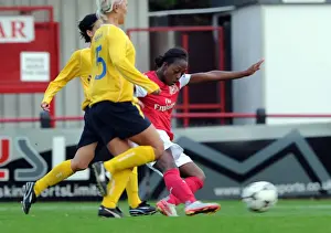 Arsenal Ladies V Bobruichanka 2011-12 Prints: Arsenal Women's UEFA Champions League Triumph: Danielle Carter's Brace in 6-0 Victory over Bobruichanka