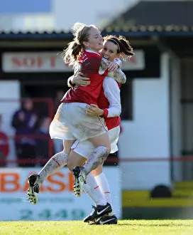 Arsenal Ladies V Rayo Vallecano 2010 - 11 Prints: Arsenal Women's UEFA Champions League Victory: Julie Fleeting and Kim Little Celebrate Second Goal (4)