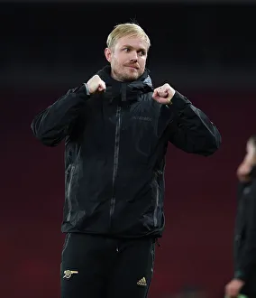 Arsenal Women V Juventus Women 2022-23 Prints: Arsenal Women's Victory: Jonas Eidevall Celebrates Group C UEFA Women's Champions League Win Against Juventus