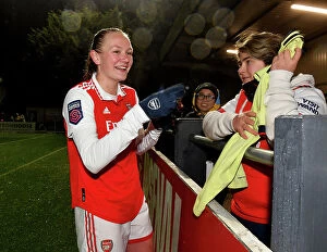 Arsenal Women v Liverpool Women 2022-23 Collection: Arsenal Women's Victory: Frida Maanum Amid Cheering Fans