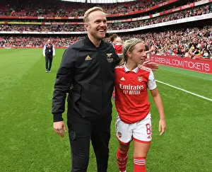 Arsenal Women's Victory: Jonas Eidevall and Jordan Nobbs Celebrate Over Tottenham Hotspur in FA WSL Match