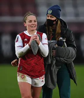 Arsenal Women's Victory: Kim Little and Lia Walti Celebrate over Birmingham City Women