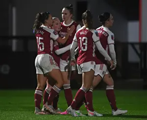 Arsenal Women V West Ham United Women 2020-21 Prints: Arsenal Women's Victory: Kim Little Scores Double in Empty Meadow Park Against West Ham United