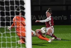 Arsenal Women V West Ham United Women 2020-21 Prints: Arsenal Women's Victory: Kim Little Scores Second Goal in Empty Meadow Park (2020-21)