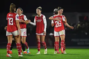 Arsenal Women's Victory: Lotte Wubben-Moy Celebrates after Arsenal vs West Ham United
