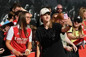 Arsenal Women's Victory: Vivianne Miedema Celebrates with Fans after Arsenal v Aston Villa (2022-23)