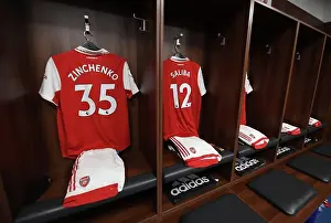 Leicester City V Arsenal 2022-23 Prints: Arsenal: Zinchenko's Absence in Arsenal Changing Room before Leicester Clash (Leicester City vs Arsenal)