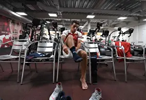 Arsenal's 2018/19 First Team: Lucas Torreira at the Photo Call