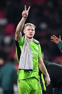 PSV Eindoven V Arsenal 2023-24 Prints: Arsenal's Aaron Ramsdale Acknowledges Fans after PSV Eindhoven Clash in 2023-24 Champions League