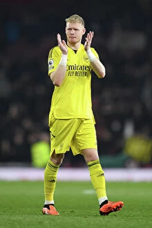 Images Dated 21st April 2023: Arsenal's Aaron Ramsdale Acknowledges Supporters After Draw Against Southampton