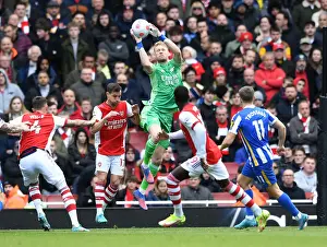 Arsenal's Aaron Ramsdale in Action: Arsenal vs Brighton & Hove Albion, Premier League 2021-22