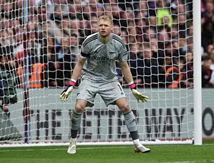 Arsenal's Aaron Ramsdale in Action: Aston Villa vs. Arsenal, Premier League 2022-23